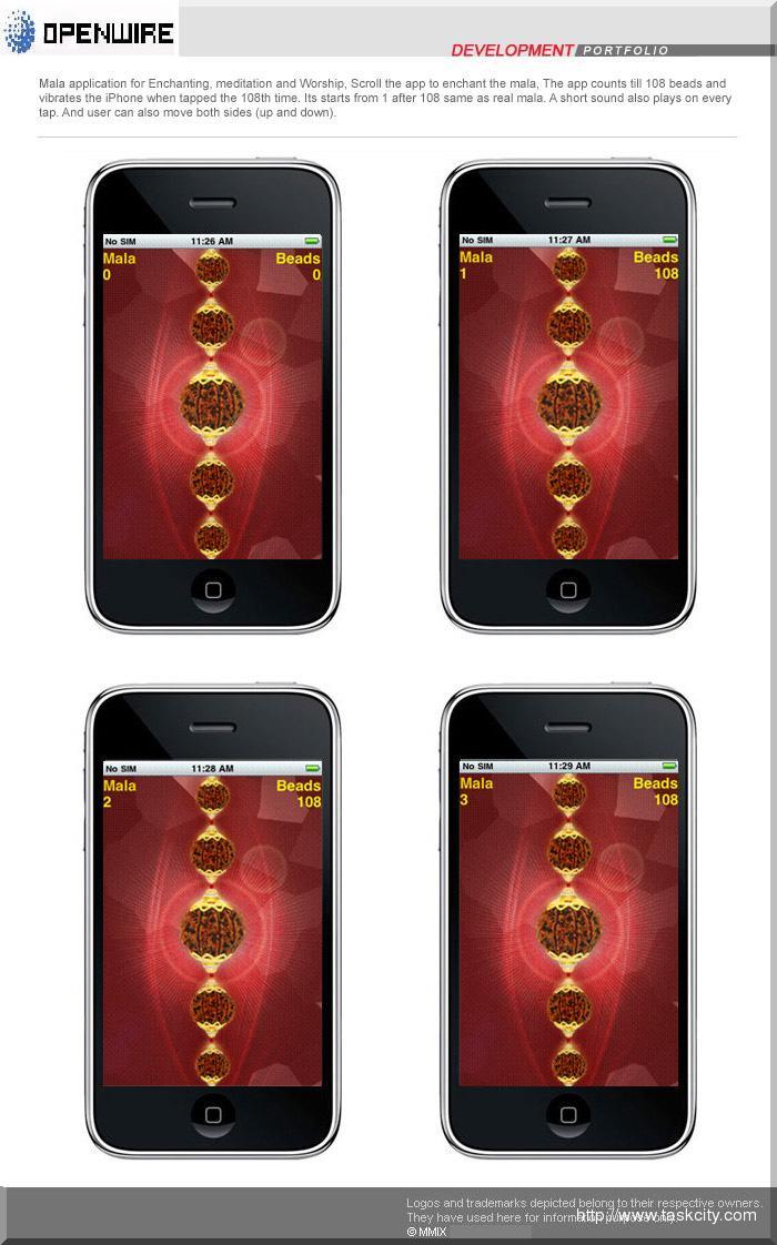 Iphone   application for enchanting  meditation and worship